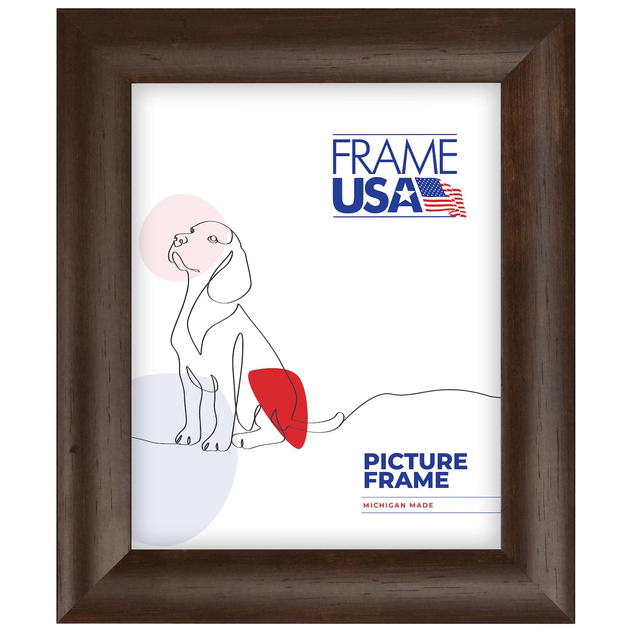 Frame USA Café Rounded Brown Single Image Picture Frame